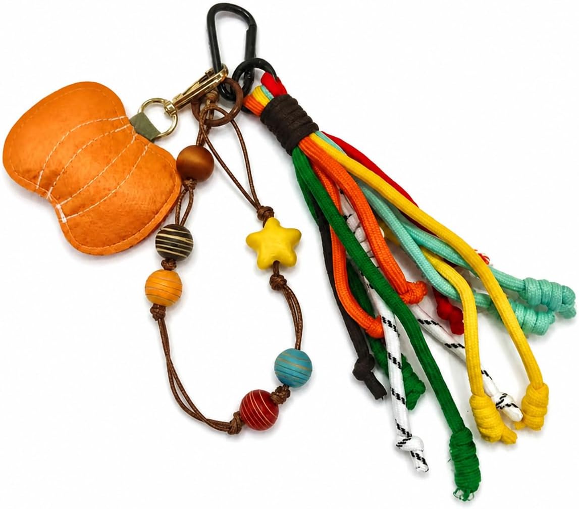 Pumpkin Keychain DIY Craft Kit, Orange, Orange