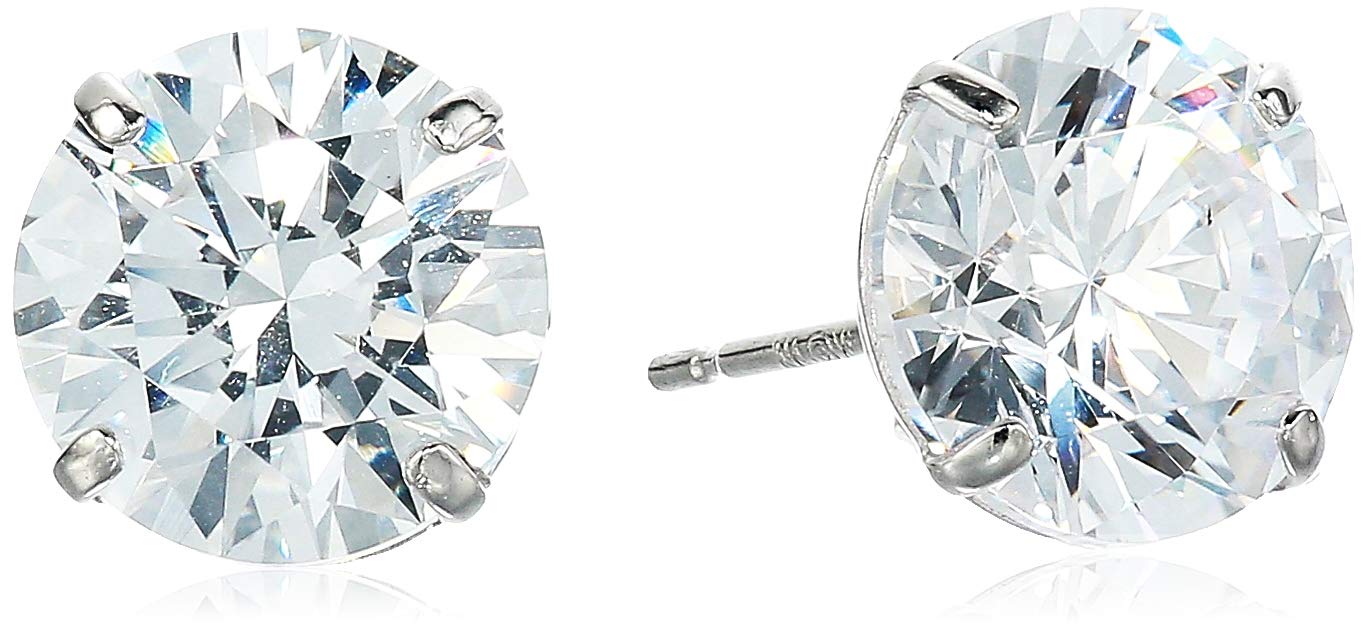 Amazon CollectionZirconia Round Stud Earrings