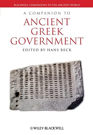 A Companion to Ancient Greek Government book cover