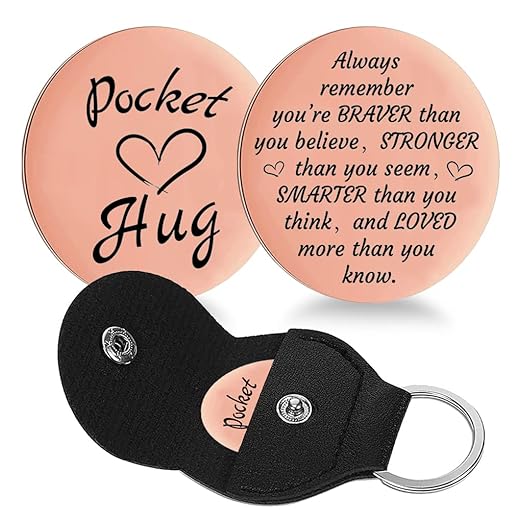 Eine Kleine Umarmung Herz Glücksbringer Prüfung, Mutmacher Geschenk, Bin Immer Bei Dir Gute Besserung Geschenke Pocket Hug Token Geschenke zur Aufmunterung für Frauen Beste Freundin Familie Patient