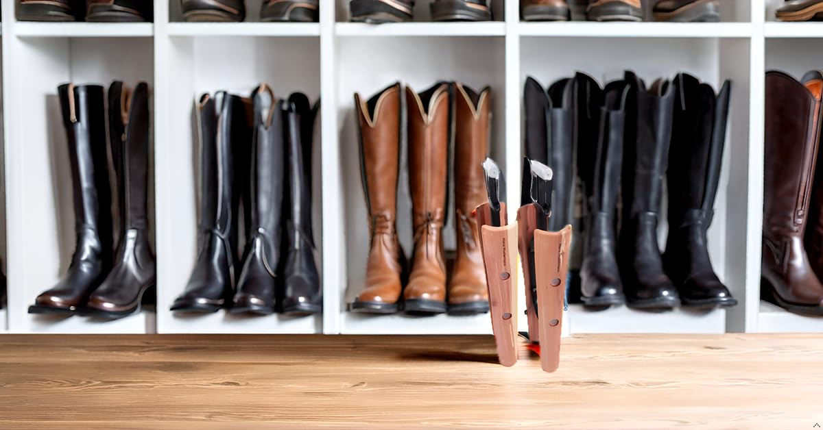 DELFA - Tendistivali in legno di cedro, lunghezza 35 cm, meccanica innovativa, forma esclusiva con nome personalizzato