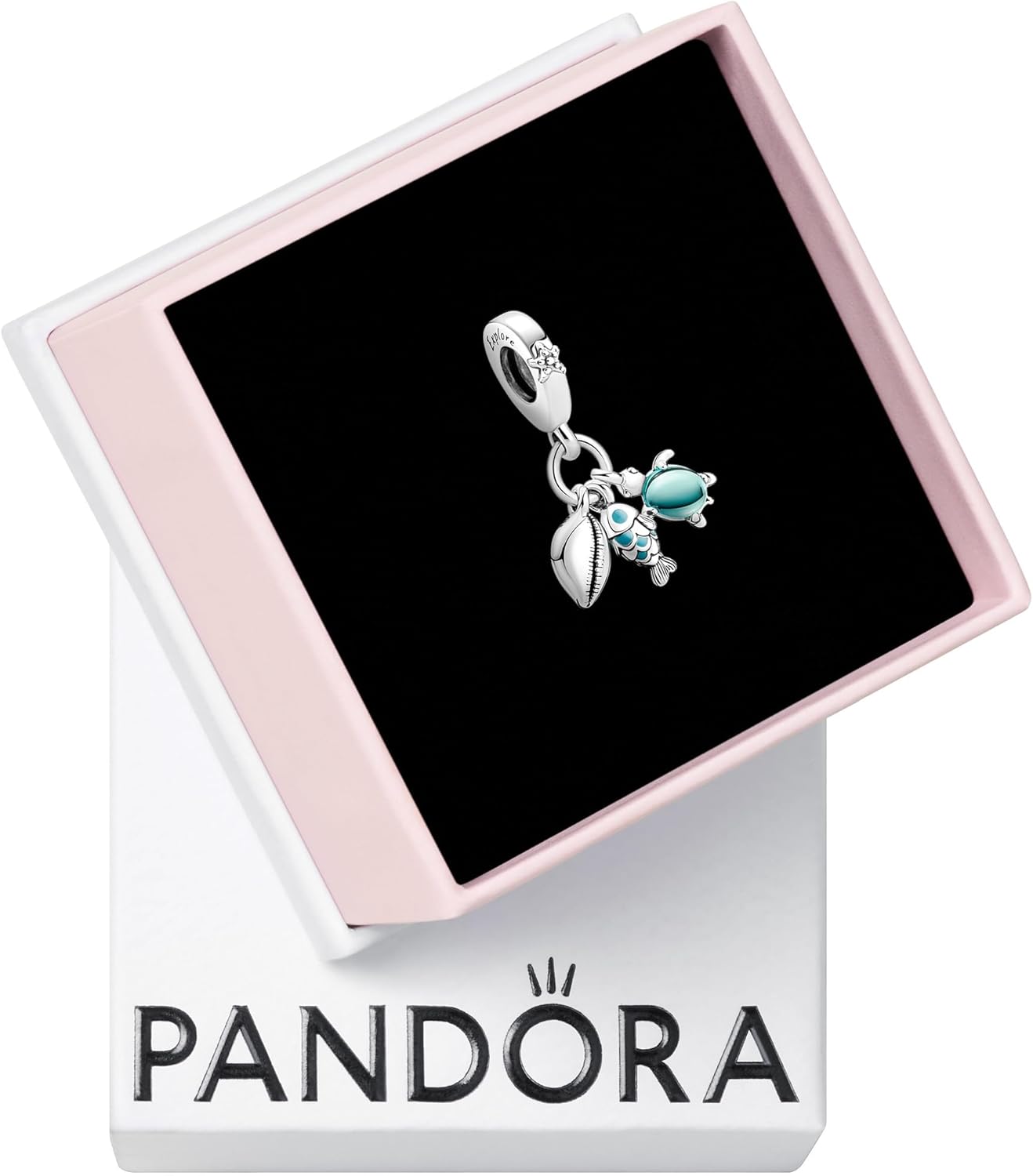 Pandora Fish, Sea Turtle & Conch Triple Dangle Charm