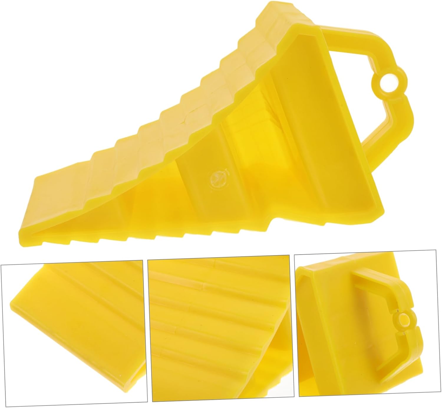 ABOOFAN 2pcs Heavy Duty Plastic Wheel Chocks Handle Non-Slip Stable Wheel Stoppers for Suvs Rvs and Travel Trailers