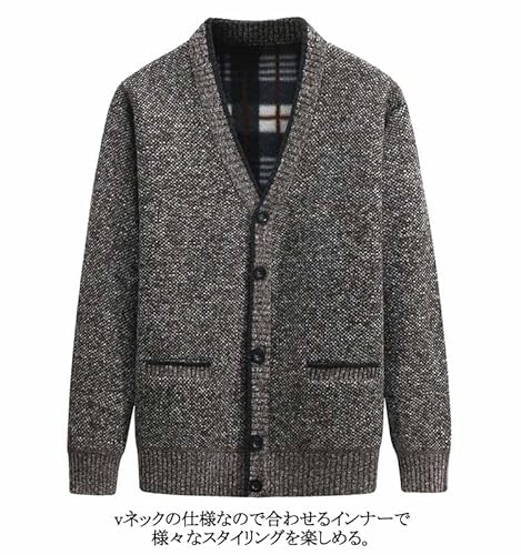 naokao シニア秋冬用裏起毛厚手ニットカーディガン の商品画像 6