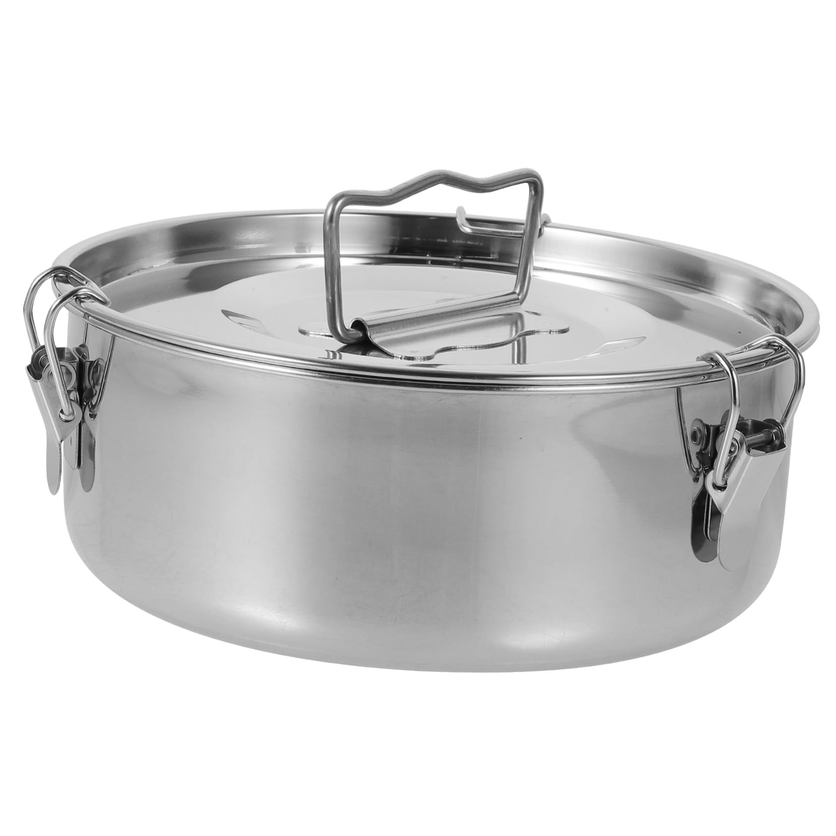 COLLBATH Molde para Flan con Tapa y Asa, Olla Vaporera de Acero Inoxidable para Cocinar al Vapor, Adecuado para Flanes, Pudines, Quiches y Mariscos en Cocina Doméstica