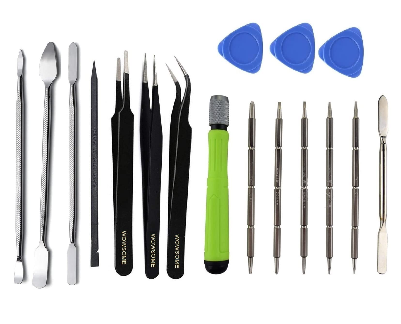 WOWSOME Magnetic Multi Function Screwdriver Set For Mobiles, PDA, Laptop Repairing Tools Kit with Esd Tweezer and Steel Pry Bar Precision Screwdriver Set (Pack of 18) (B09XX9XR43) Amazon Price History, Amazon Price Tracker