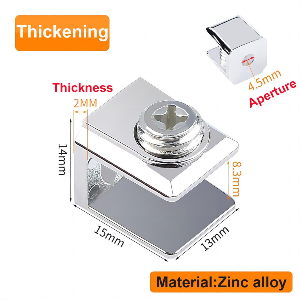 Glass Shelf Clips - Secure Your Glass Shelves -3