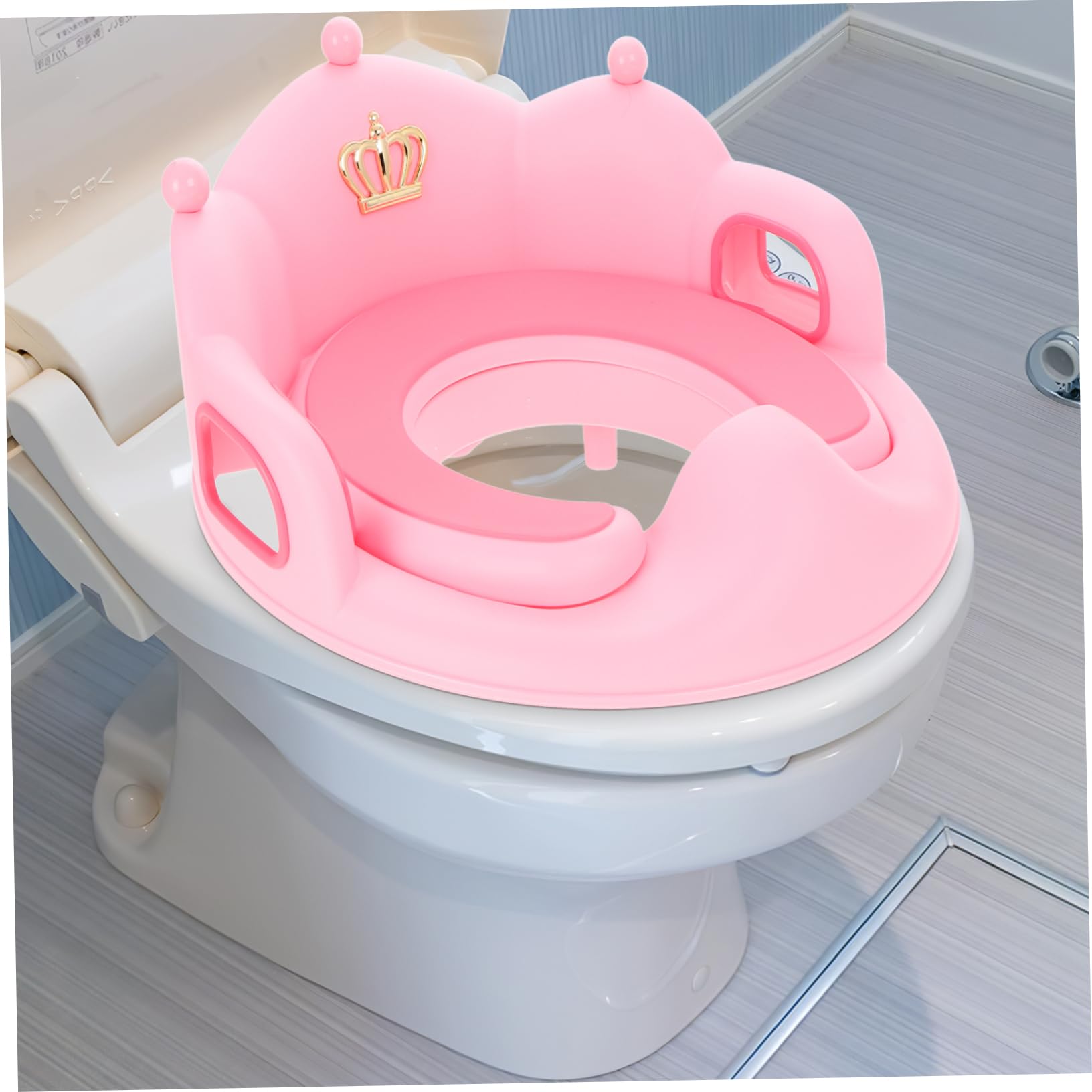 Toyvian Asiento De Entrenamiento Wc Niñas Tapa Desmontable Cojín Asa y Respaldo Color