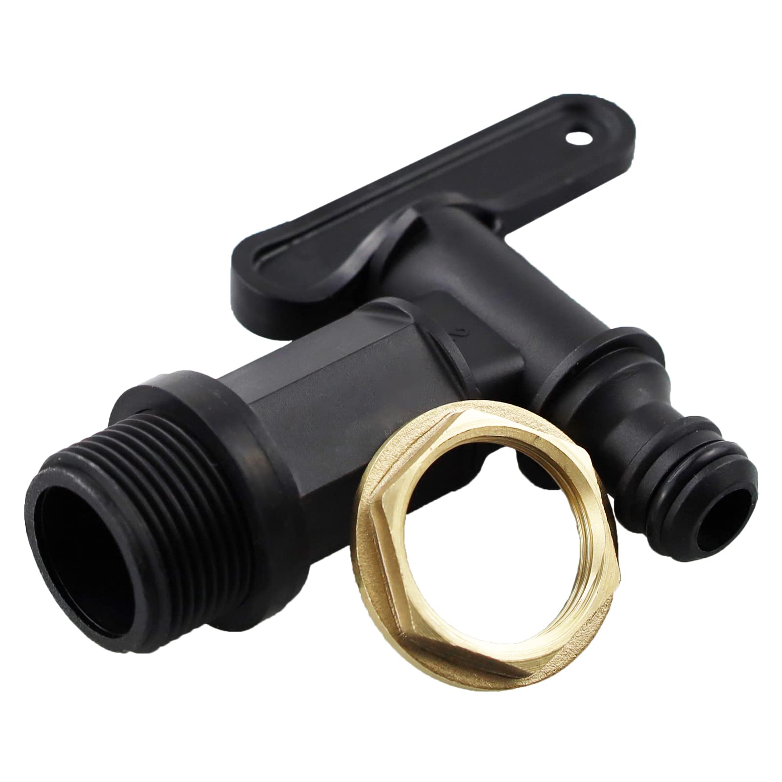 Water Butt Tap Hosepipe Rain Barrel/¾,BSP Thread Replacement Tap Plastic Snap-Fit Connector Beer Home Brew,IBC Tank Adapter
