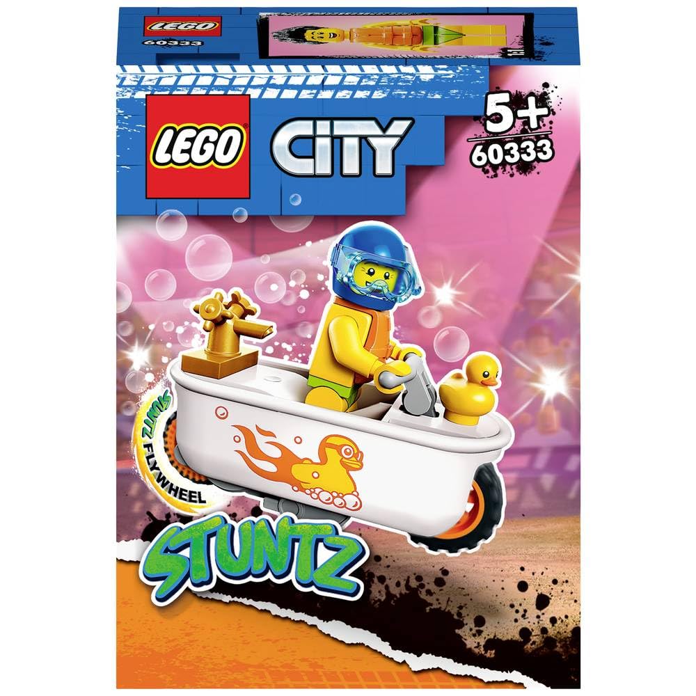 LEGO® City Bathtub Stunt Bike 60333 Building Kit (14 Pieces)