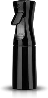 زجاجة بخاخ مستمرة سعة 200 مل، بخاخة ناعمة للشعر للصالونات وتصفيف الشعر والنباتات والعناية بالبشرة والتنظيف (أسود)