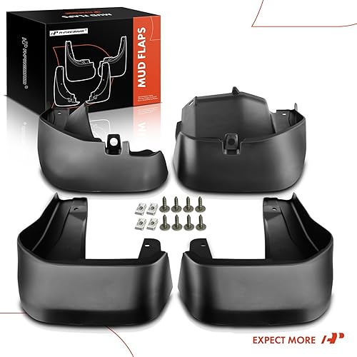 Miniatura 8 de A-Premium Juego de 4 unidades de guardabarros con accesorios compatibles con Honda CR-V 2012-2016, 2.4L, color negro, delantero izquierdo derecho y