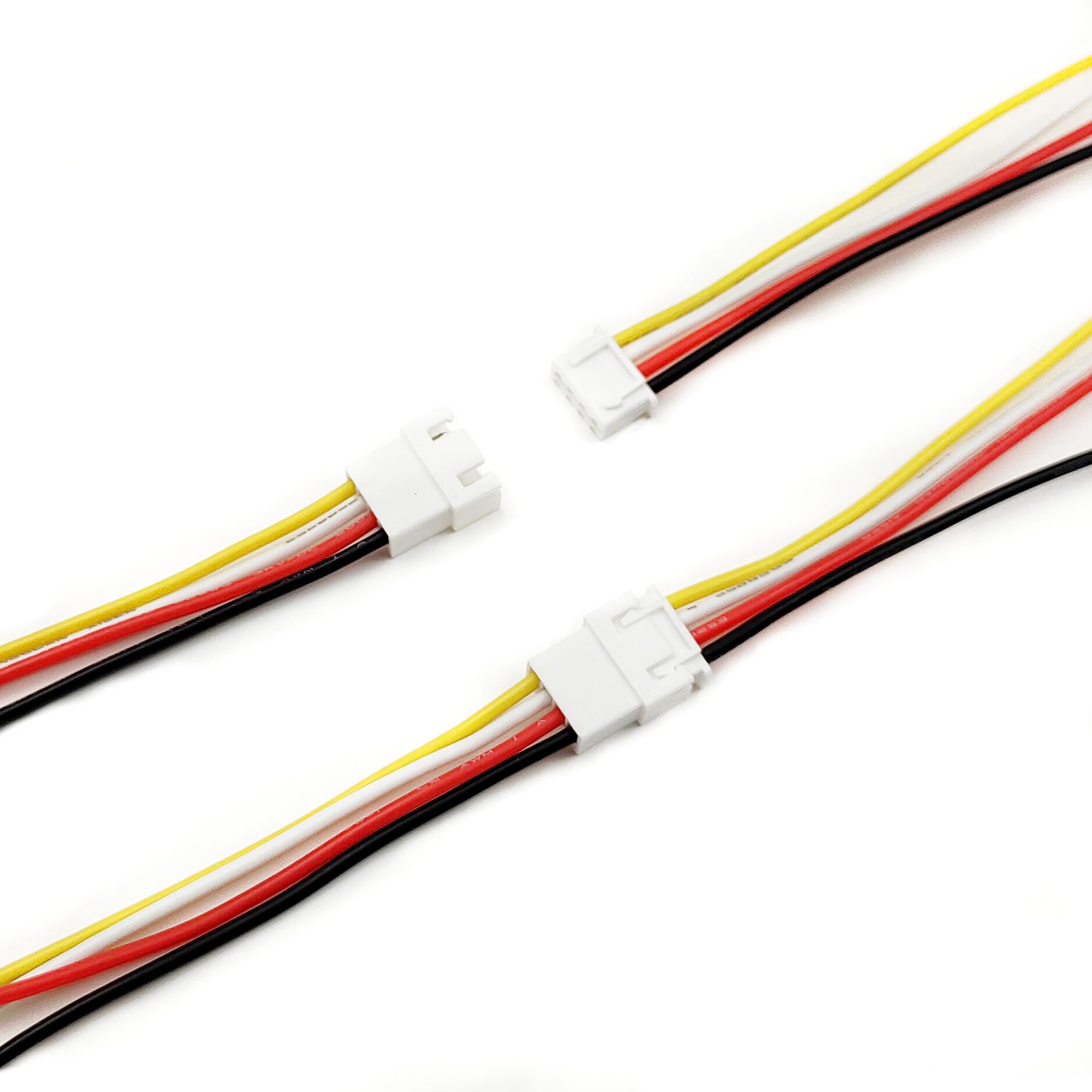 10 par JST XH 2,54 mm 4-biegunowe męskie i żeńskie wtyki z 10 cm 22 AWG miękki silikonowy kabel przewody elektroniczne złącze wtykowe