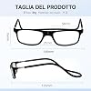 NEW VISION Reading Glasses with Magnetic Closure Pack of 2 Reading Glasses Comfortable Magnetic Closure Front Reading Glasses NV2904 Reading Aid for Men and Women (2SCHWARZC6 2 x)