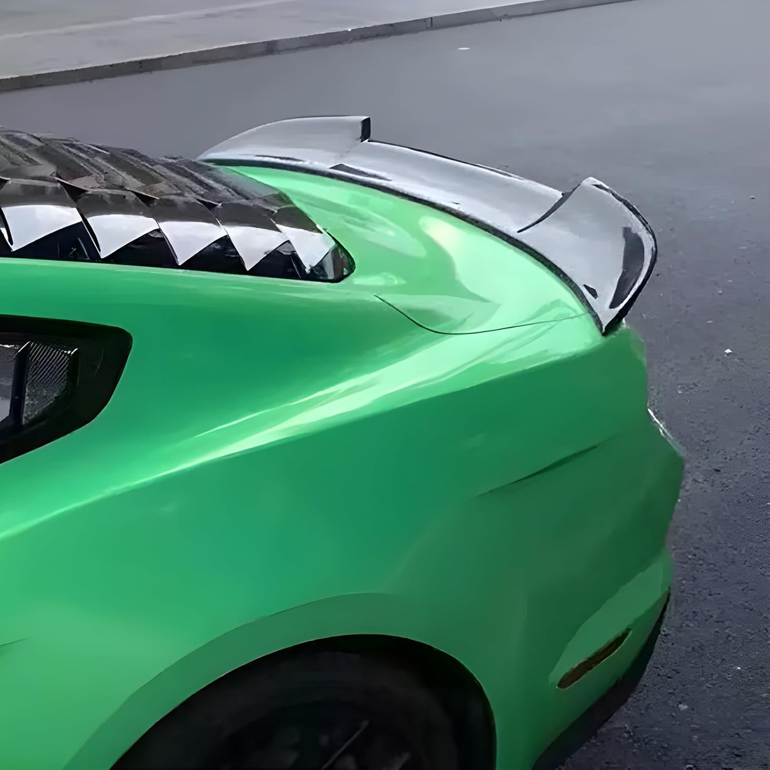 Carbon Fiber Rear Spoiler Compatible with Mustang S55 2015–2022 Rear Trunk Lip Spoiler Wing Vehicle Body Styling Kit