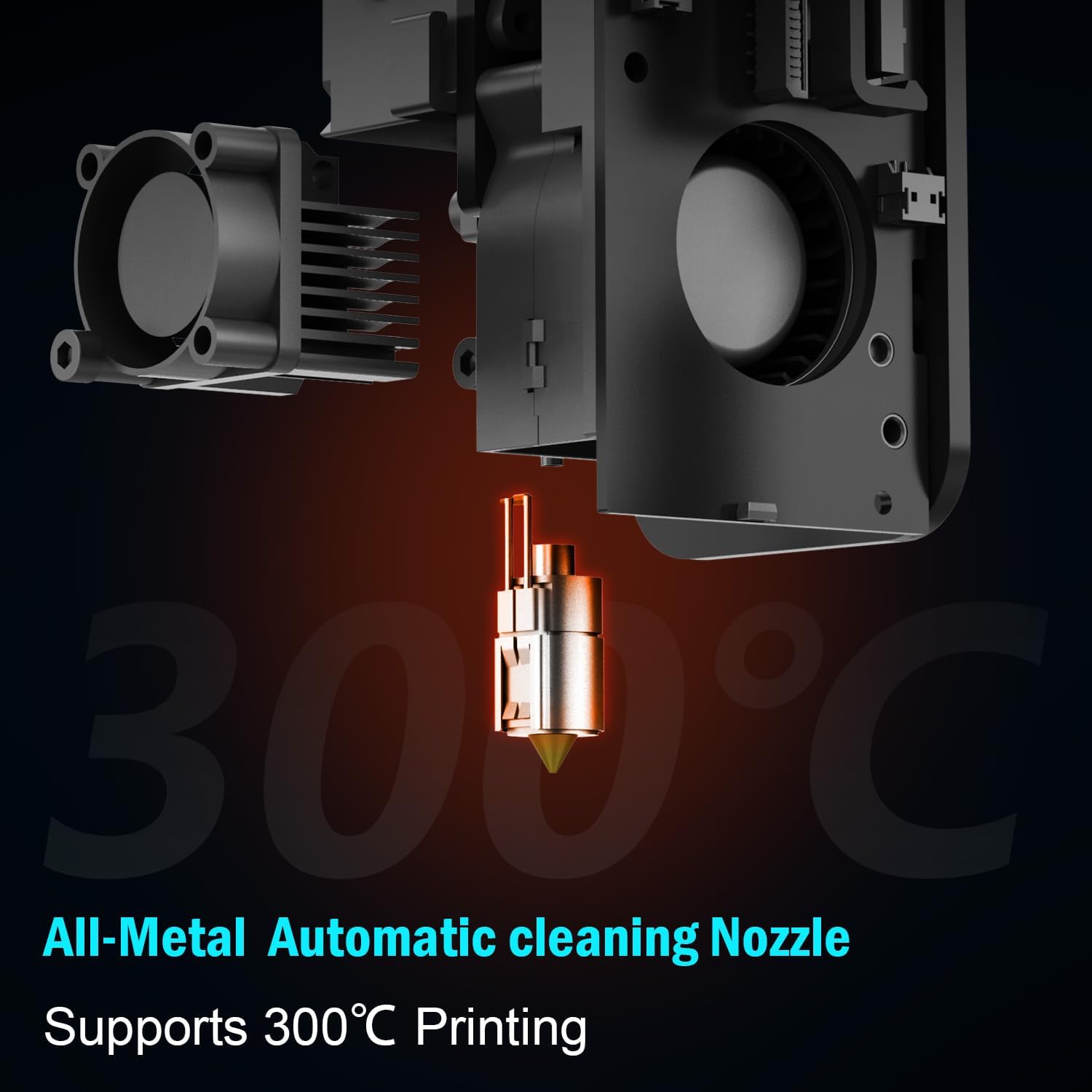 Artillery Sidewinder X3 Plus 300°C High-Temp Nozzle with Auto-Cleaning