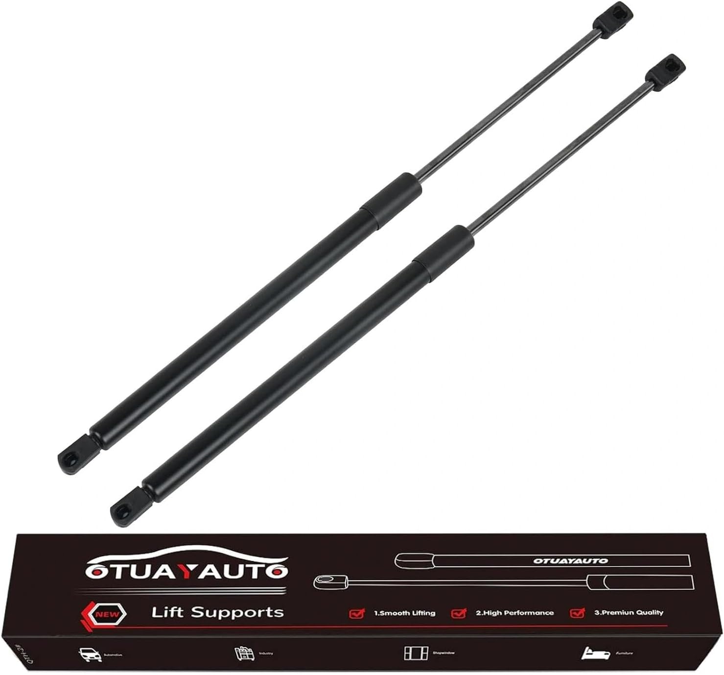 OTUAYAUTO Hood Struts Lift Support Replacement for Ford Taurus 2010-2019 Police Interceptor Sedan 2013-2019 Premium Front Hood Shocks Gas Spring Set OE 6560, SG204069 (Pack of 2)