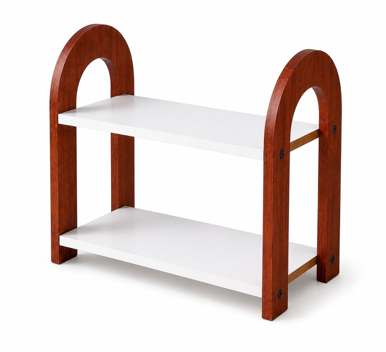 WOODNESTSTORE 2 Tier Kitchen Counter Organizer Rack Wooden Spice Rack Shelf for Kitchen Countertop Multipurpose Storage Organizer for Spice Jars Oil Bottle, Seasonings Bathroom & Pantry Storage-image-4
