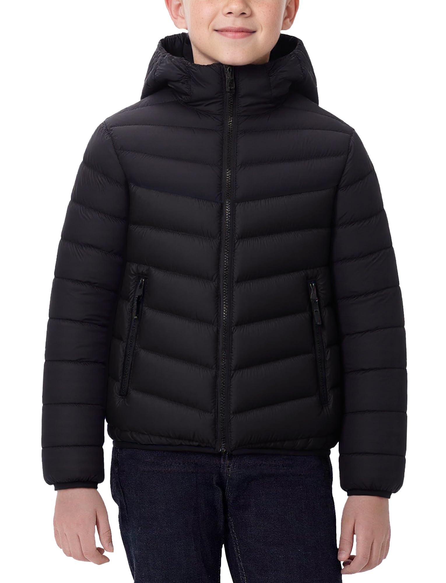 Manteau d'Hiver Garçon Fille Enfant Veste à Capuche Matelassé Blouson Chaud Coupe-vent Doudoune Légère Confortable 7-16 Ans