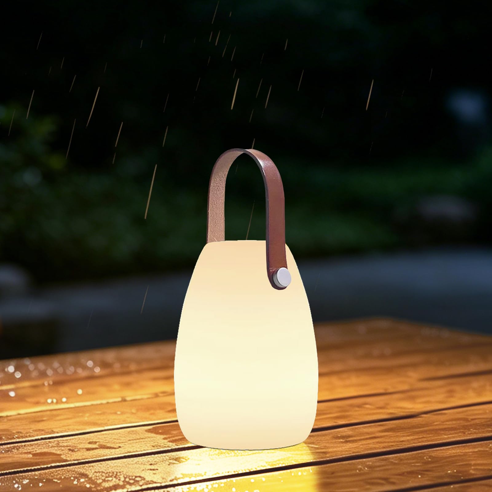 MALUX LED Kabellose Outdoor Lampe Dimmbare Tischlampe Campinglampe mit Fernbedienung für Balkon Garten Hof und Camping