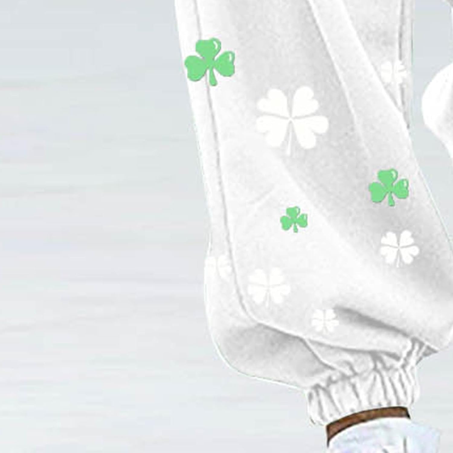 Women's St Patricks Day Pants Shamrock Printed Trousers Oversize Loose Breathable Pant Wide Leg Lounge Trouser - Image 5