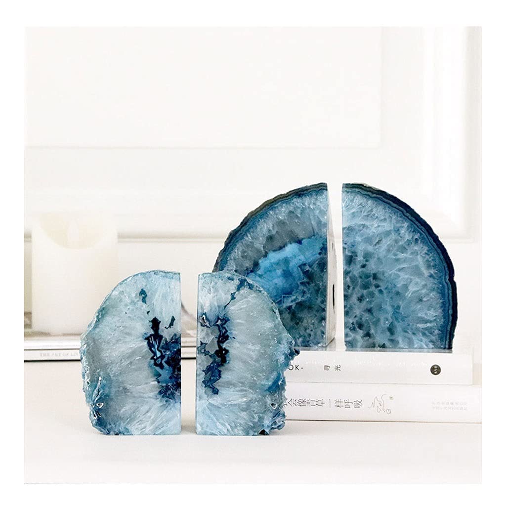 Fermalibri in agata, aperto in geode, adatto per casa, scuola, ufficio, bar, ornamenti decorativi