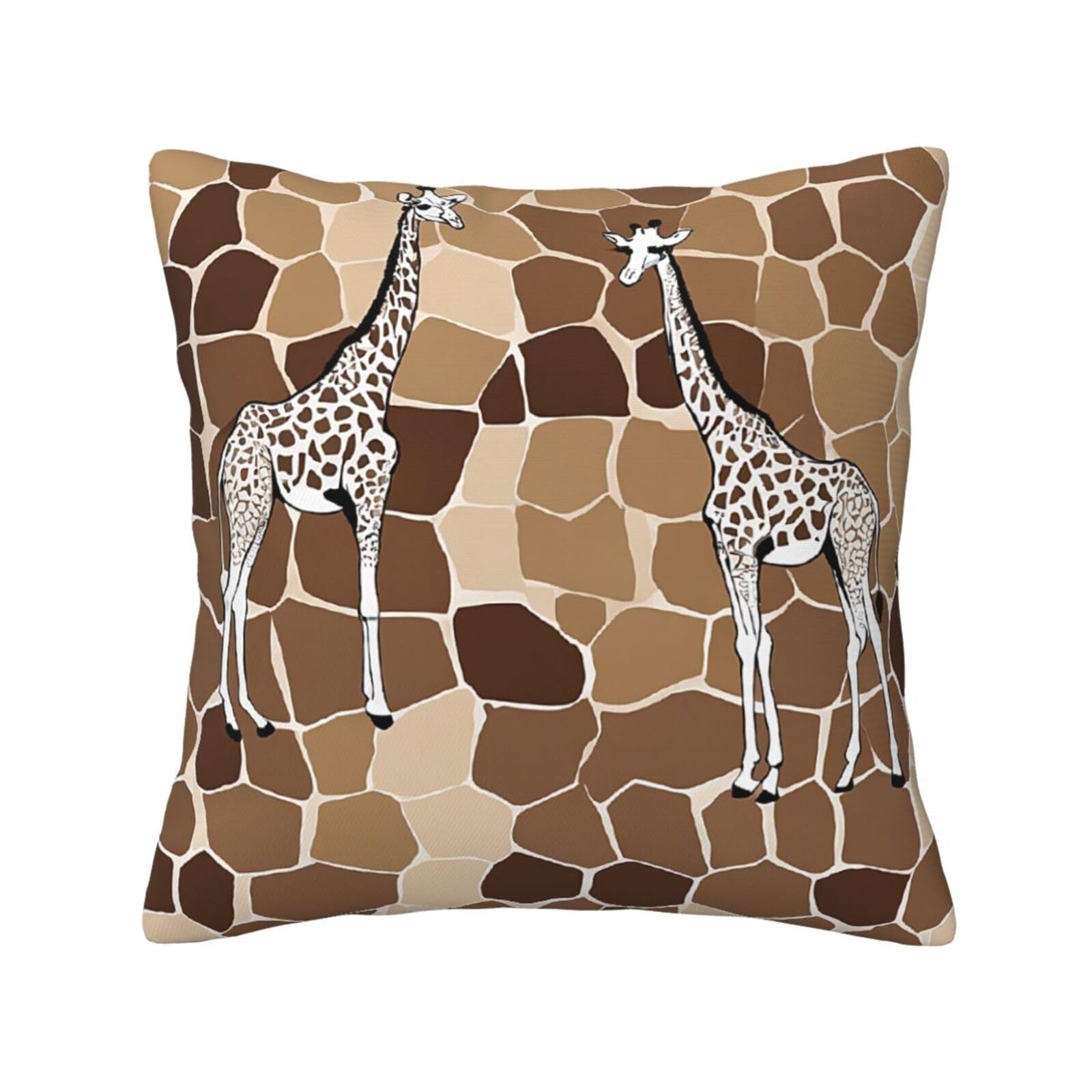 LHFIOHIRG (Giraffe Print) Decorative Throw Pillow Covers Double-Sided Printed Cushion Covers for Sofa, Couch, Bed, and Home Decor 30 x 30cm