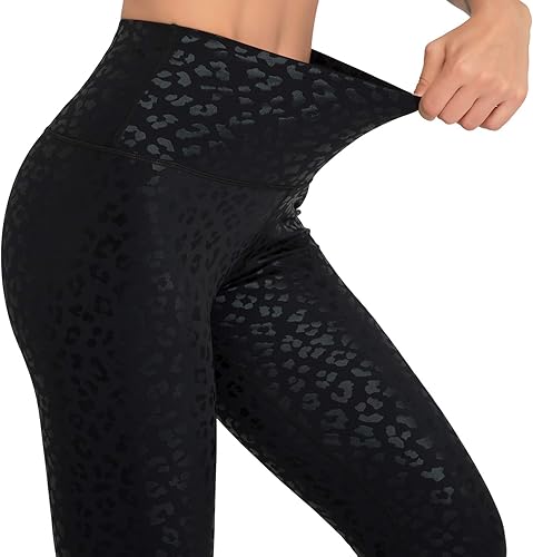 Miniatura 39 de Dragon Fit - Pantalones de yoga de compresión con bolsillos interiores, pantalones deportivos de cintura alta con control de abdomen, leggings