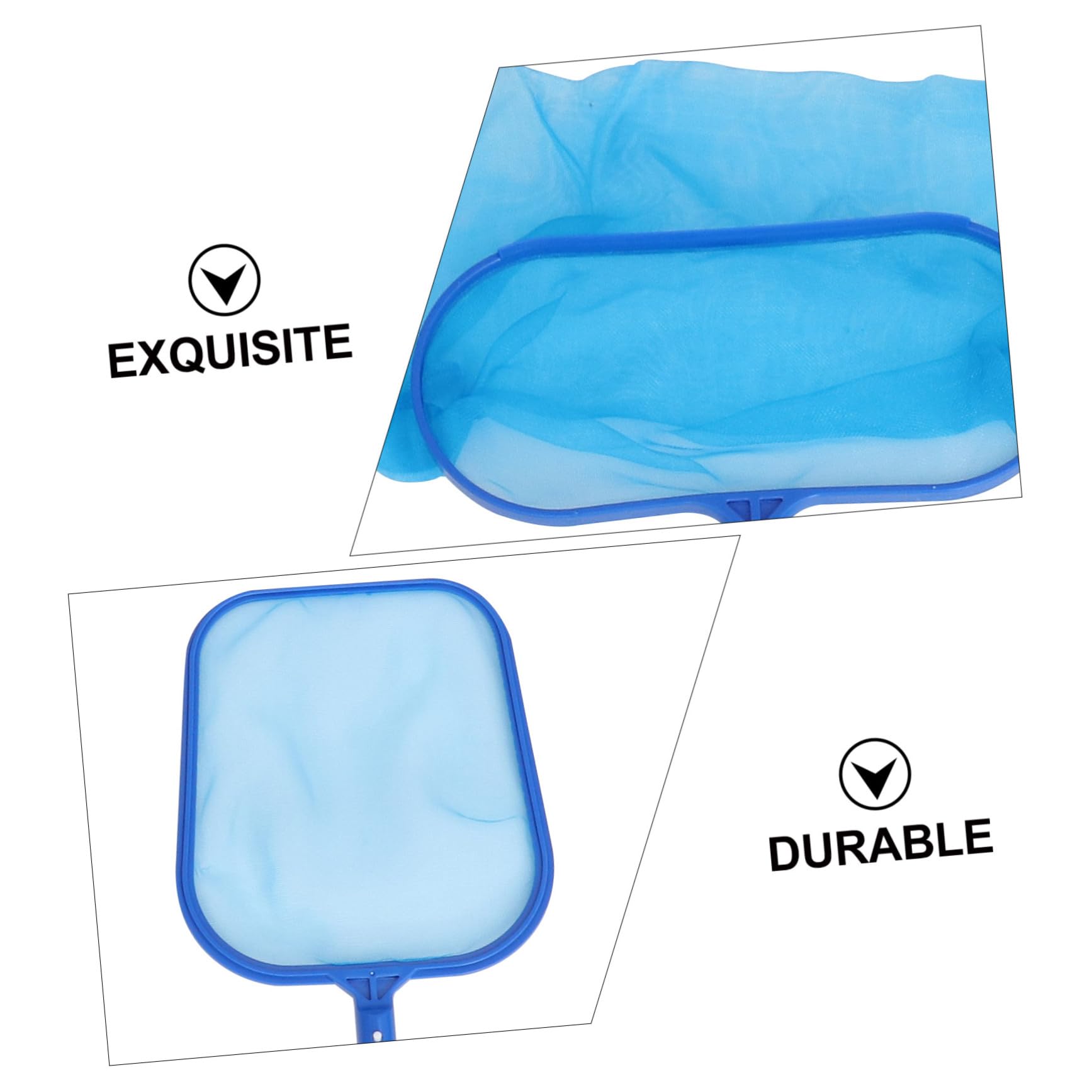 Retino per Pulizia Piscina Manico in Alluminio PVC Blu | Leggero e Facile da Trasportare, Adatto per Stagni e Grandi Acquari, Strumento Manuale di Raccolta