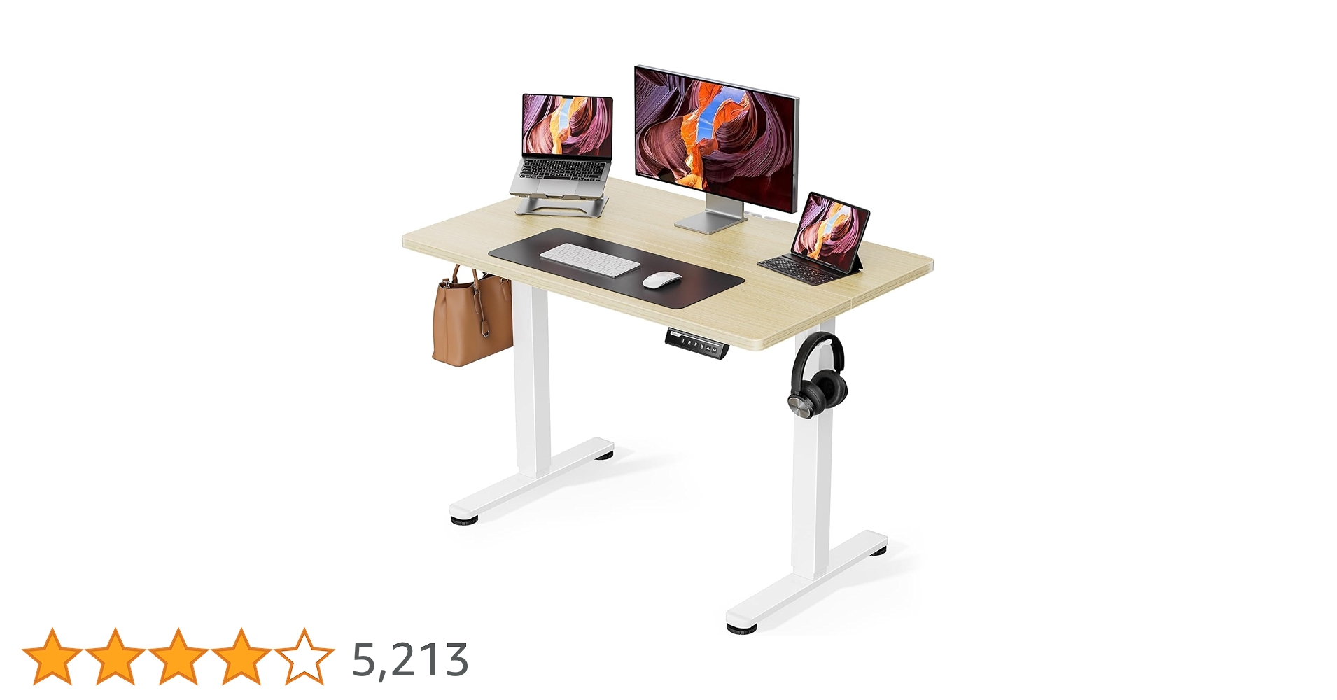 【美品】電動昇降式デスク （100 x 60 x 72-118cm、ブラック） Amazon | ErGear 電動 オフィスワークテーブル 昇降式デスク