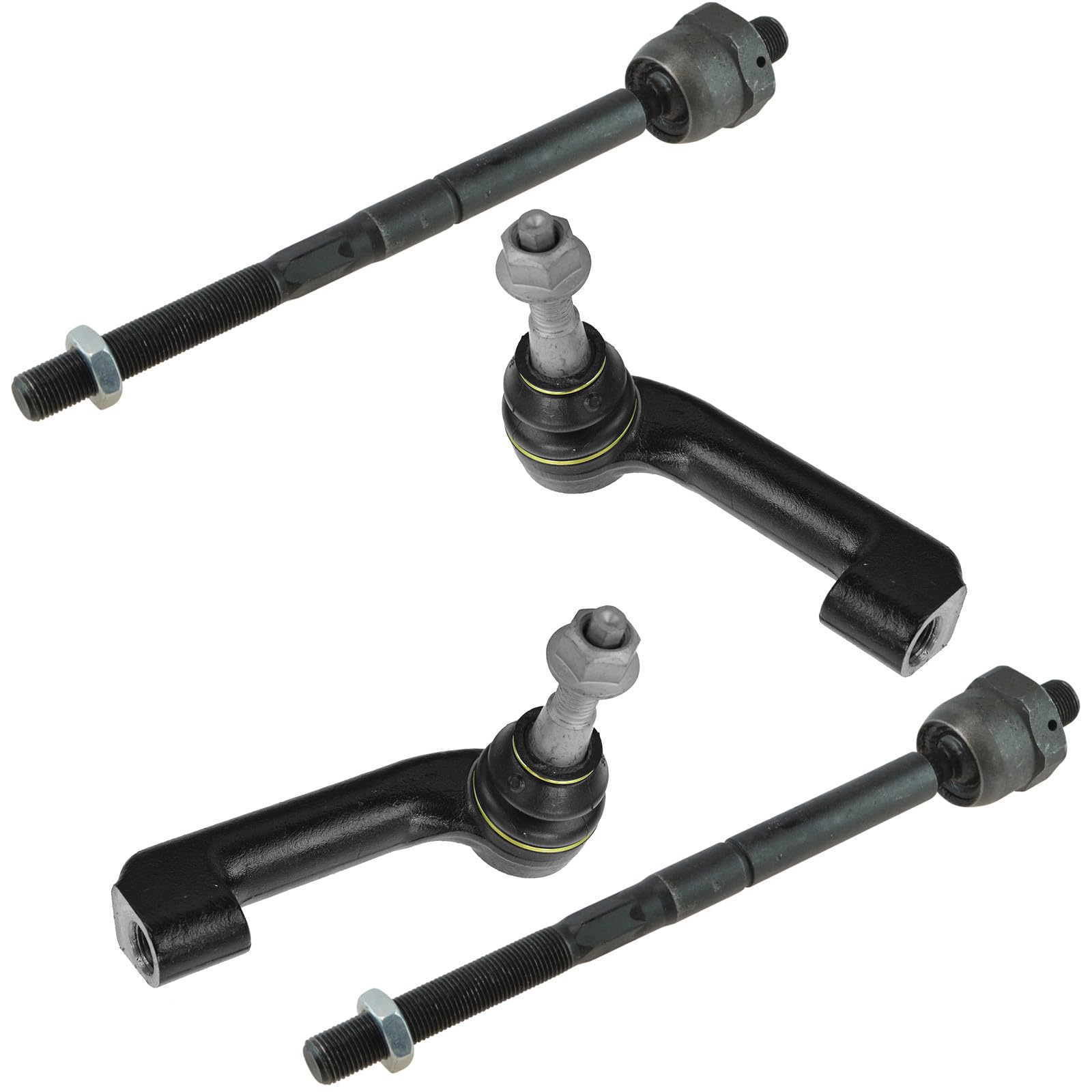 TRQ Front Inner and Outer Tie Rod Set Compatible with 2007-2014 Ford Expedition 2009-2014 F-150 Lincoln Navigator