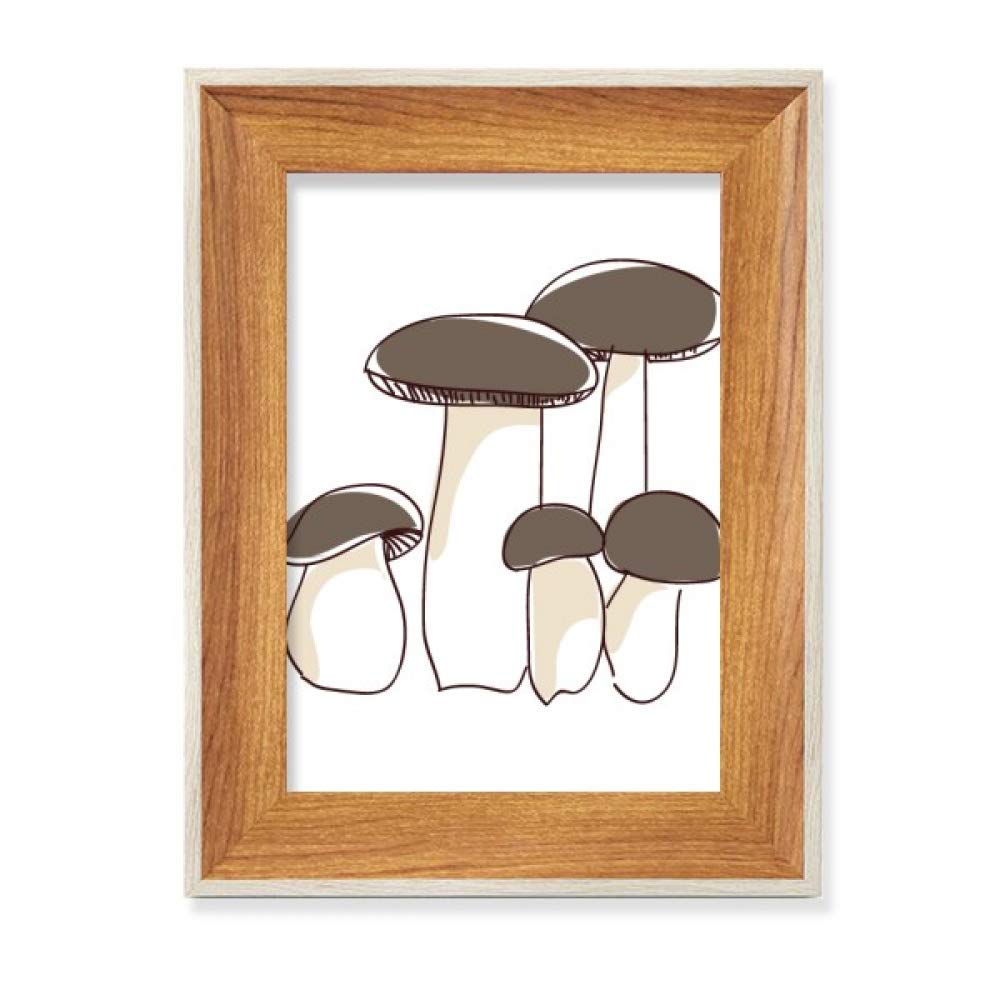 Cadre de Photo Bois Champignons Frais Éviter les Murs Vides Plusieurs Ensembles