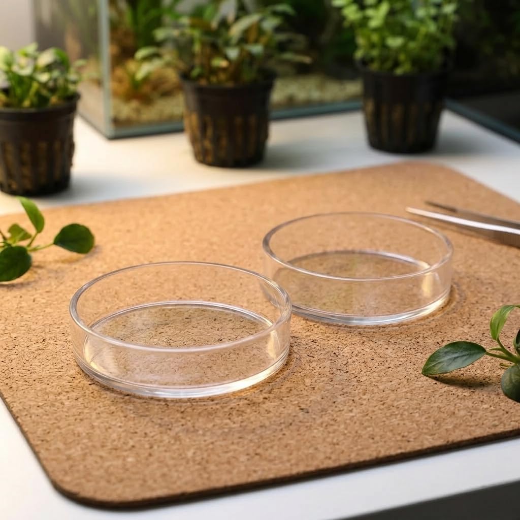 Shrimp Feeding Dish 2 Pcs Clear Round Aquarium Tray for Pets image 4
