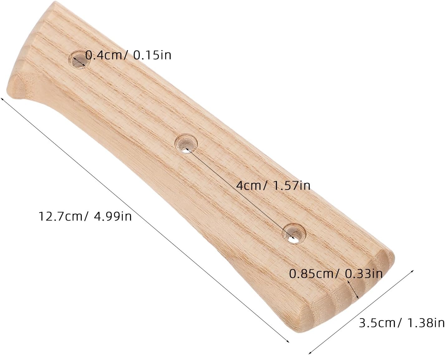 Operitacx 1 Pair Replacement Knife Handle - Solid Wood Knife Scales - Pre Drilled Chopper Handle - Easy Installation - Kitchen Butcher Cleaver Grip for Restaurant Khaki