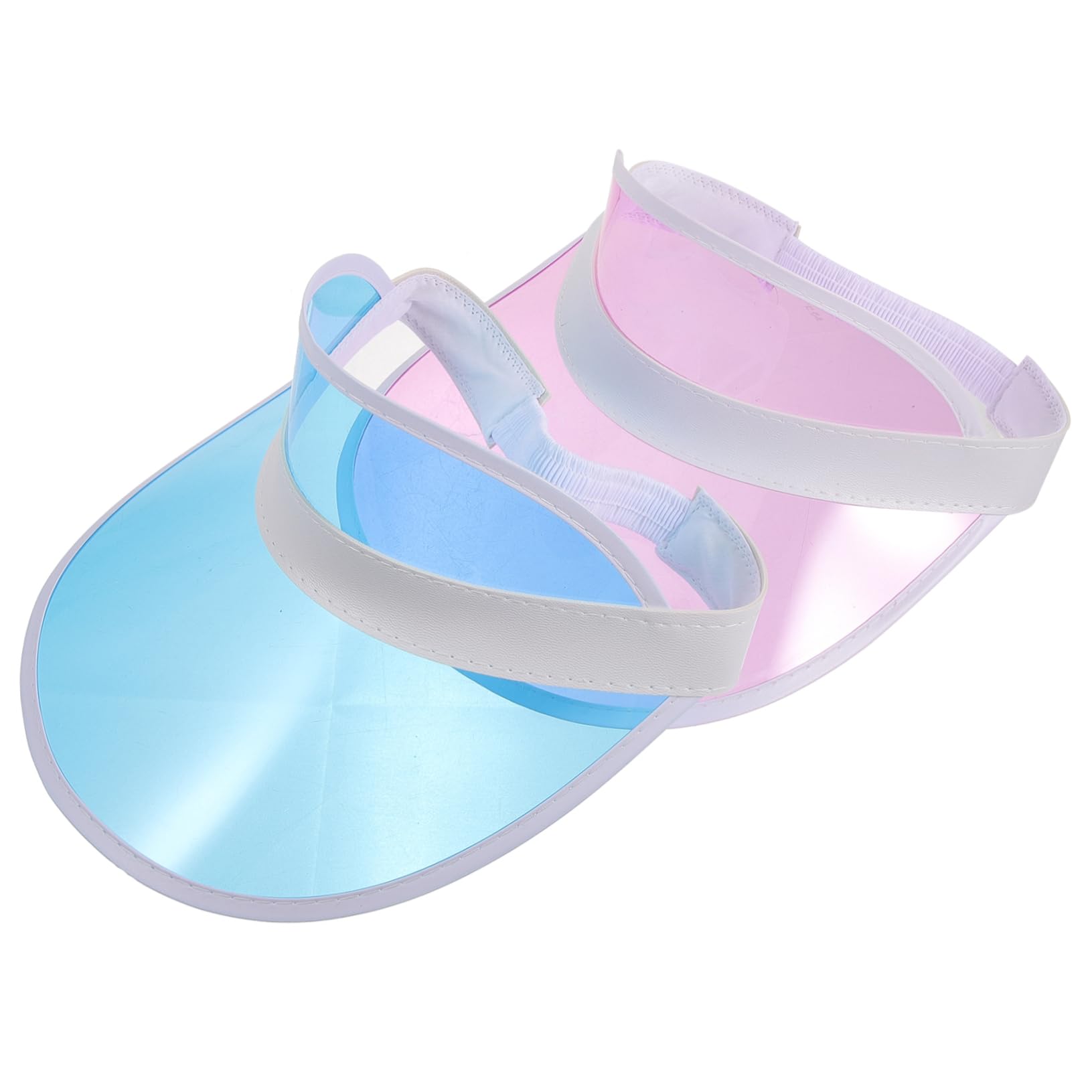 ibasenice Chapeau De Soleil Plastique pour Femmes Lot de Chapeau À Large Bord pour Plage Activités Extérieur Protection UV Réglable Rose Bleu