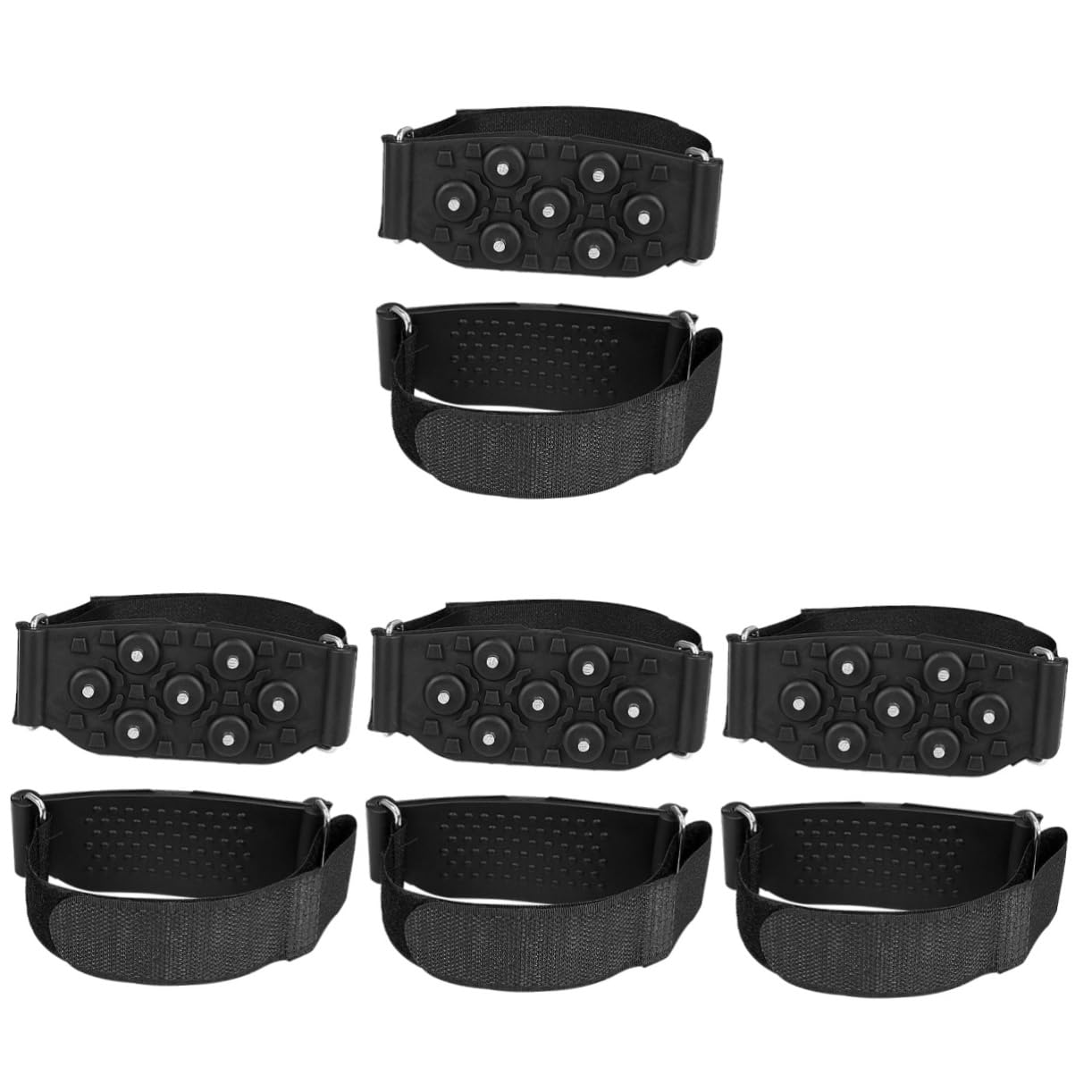 BESPORTBLE Copriscarpe Per Ramponi Impugnature Pinze Pesca Sul Ghiaccio Tacchetti Per Scarpe Pinza Nevicare Dito Del Piede Catene Da Neve Congelare Racchette Da Neve Stivali Black