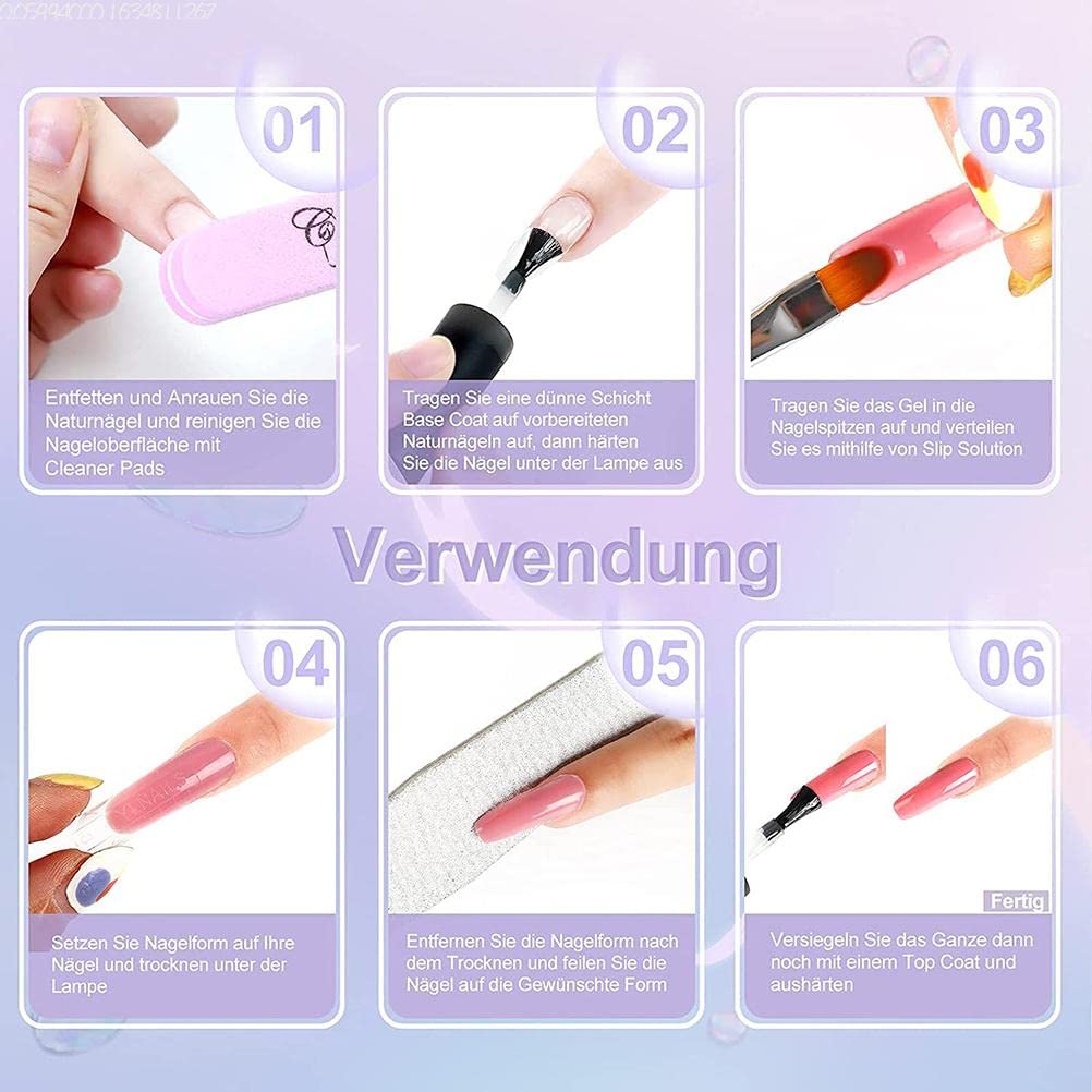Kit de esmalte de uñas profesional de 80 W UV + LED lámpara de uñas de gel para manicura UV