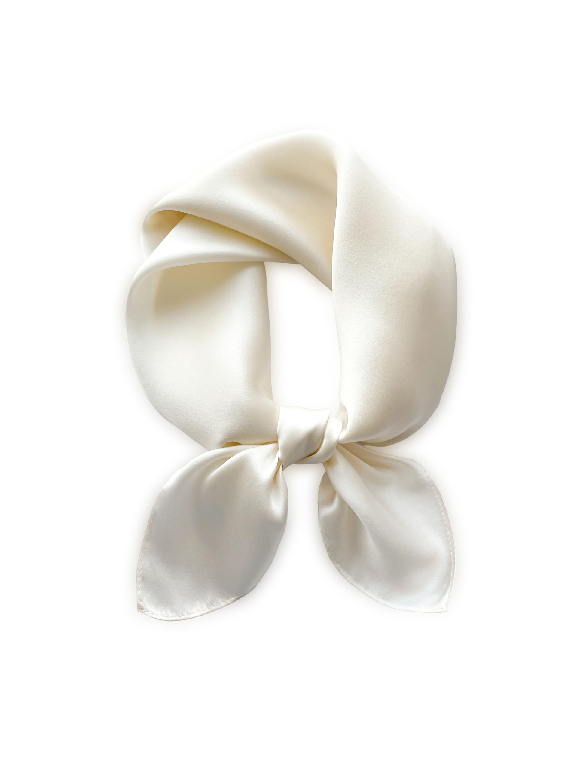 Solid Color Mulberry Silk Scarf 26" Square Scarf Neck Scarf Hair Head Breathable Lightweight for Women Gift Packed