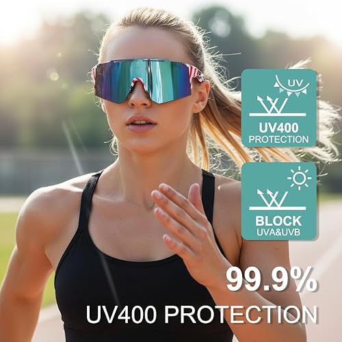 Miniatura 3 de Gafas de sol polarizadas para ciclismo hombres y mujeres con 1 lente o 3 lentes intercambiables gafas de béisbol