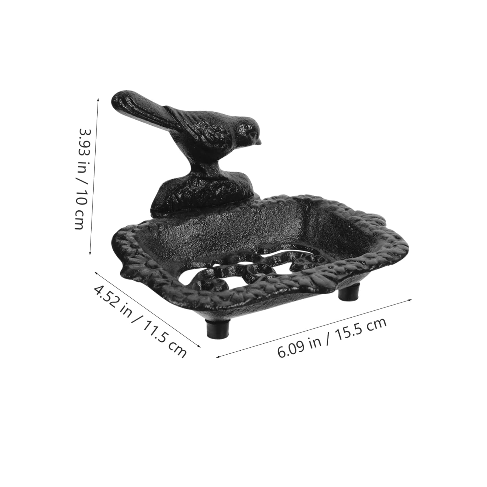 Forma di Animale Portasapone Nero, in Ferro Decorativo Porta Sapone Autodrenante, Compatto e Pratico Metal Soap, per Bagno e Toilette Pubbliche