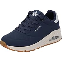 Skechers Uno Golden Air Scarpe da Ginnastica da Donna, Navy Durabuck, Silver Trim, 38.5 EU