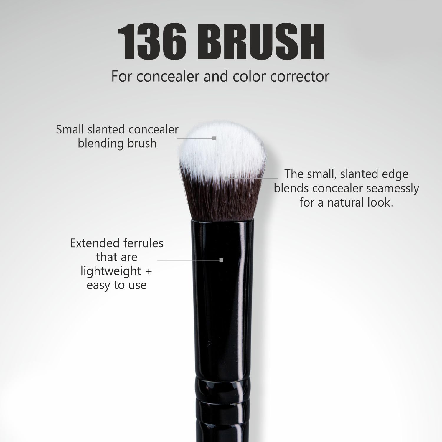 Justgold Professional Makeup Brush #136 For Precision Concealing 1