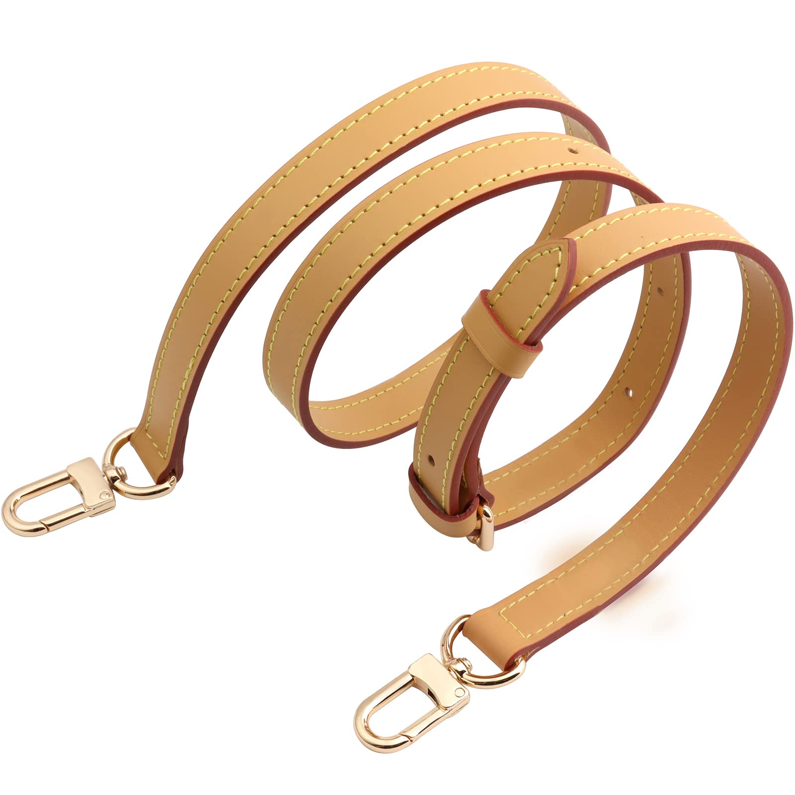 COLSEEYVachetta Leather Replacement Crossbody Bags Strap Adjustable Shoulder Strap for Speedy 20 25 Designer Bags