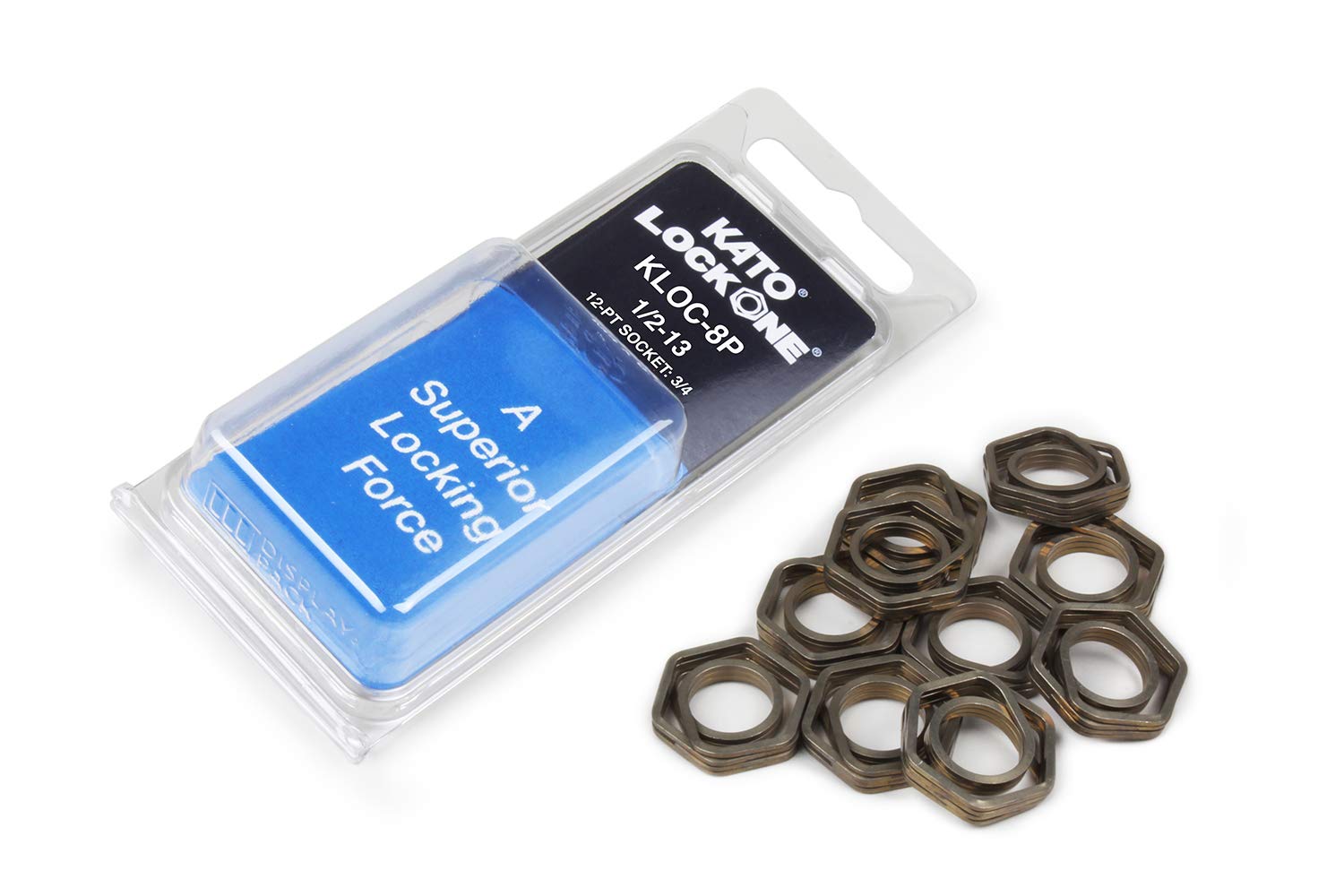 KATO LockOne (KLOC-8P) 10/PKG Anti-Vibration Fastener, for Thread Size: 1/2-13