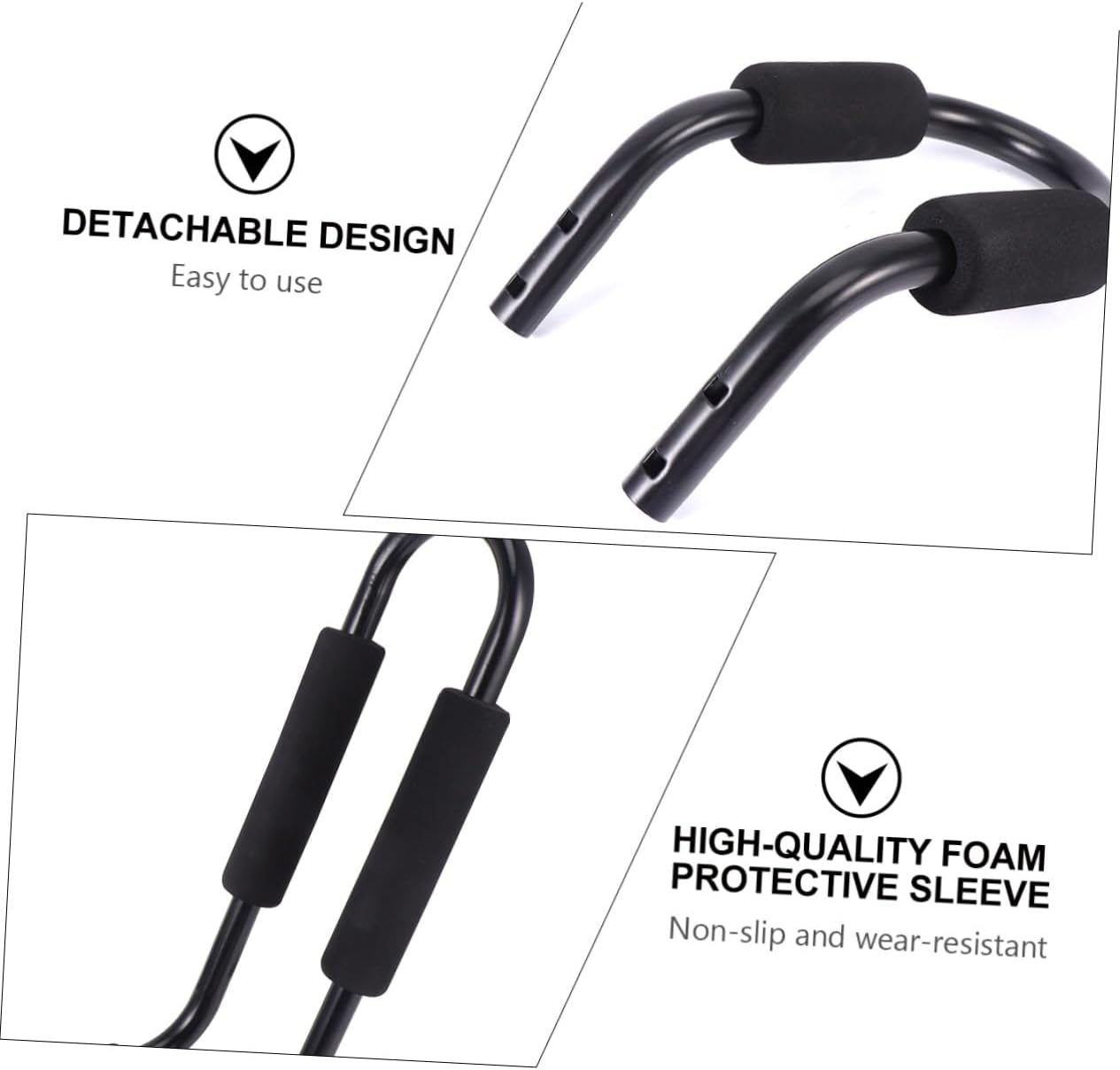 HEMOTON 2pcs Detachable Car Roof Rack for Kayak Canoe Storage Carrier Easy Installation Versatile Design for Suvs and Vehicles Includes