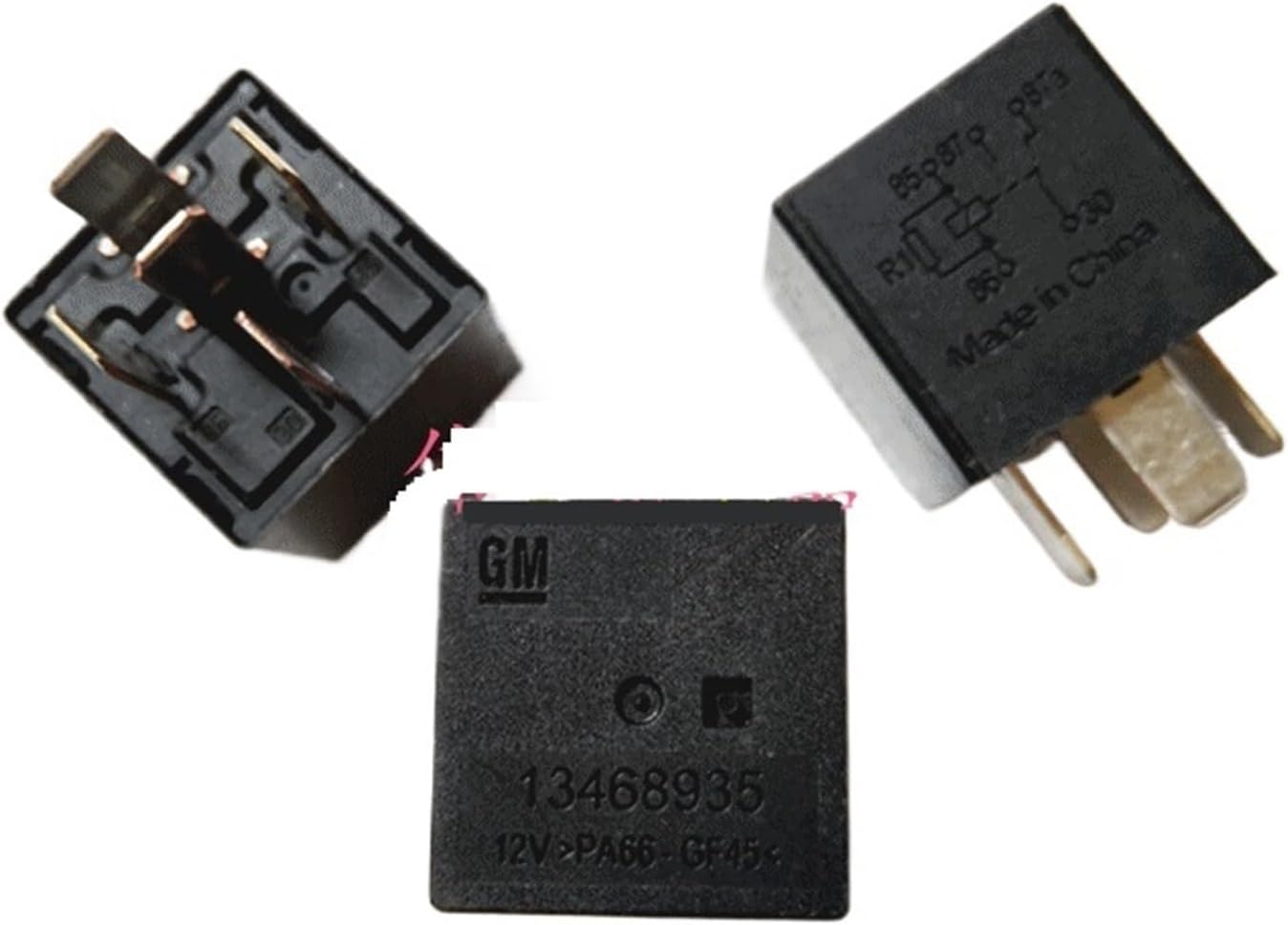 2pcs Relay 13468935 12 V PA66-GF45 5 PIN