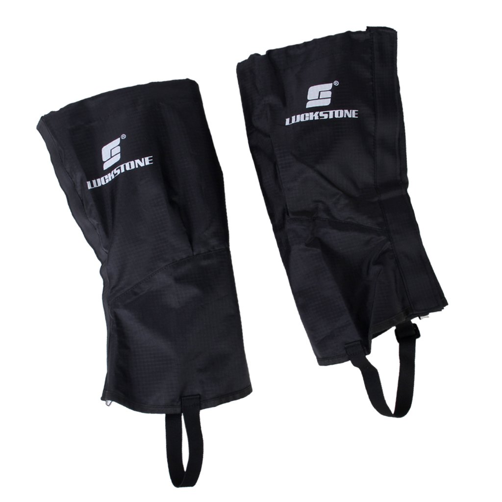 5 x 1 Paar schwarze wasserdichte Gamaschen für Wandern, Klettern, Schnee, Leggings – Größe S