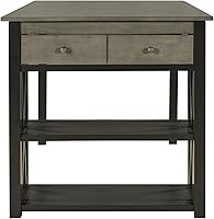 Vista 5 de Juego de mesa de comedor de madera de 4 piezas con estantes de almacenamiento y cajón, 2 taburetes y banco, adecuado para comedor, cocina, sala