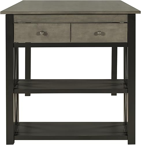 Miniatura 5 de Hlcodca Juego de mesa de comedor de madera de 4 piezas con estantes de almacenamiento y cajón 2 taburetes y banco adecuado para comedor cocina sala