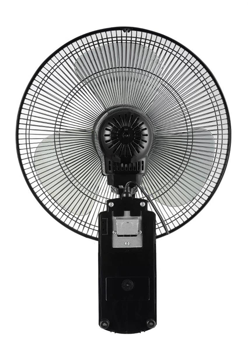 SPT SF-16W90 Ventilador de pared de 16 pulgadas en negro con control remoto, oscilación y temporizador (eléctrico con cable)